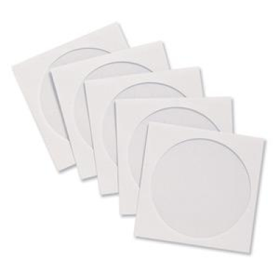Λευκά φάκελα CD αυτοκόλλητα με παράθυρο 125x125 - kalachani.gr