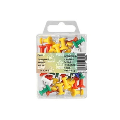 Καρφίδα βαρελάκι push pins 30 τεμαχίων - kalachani.gr